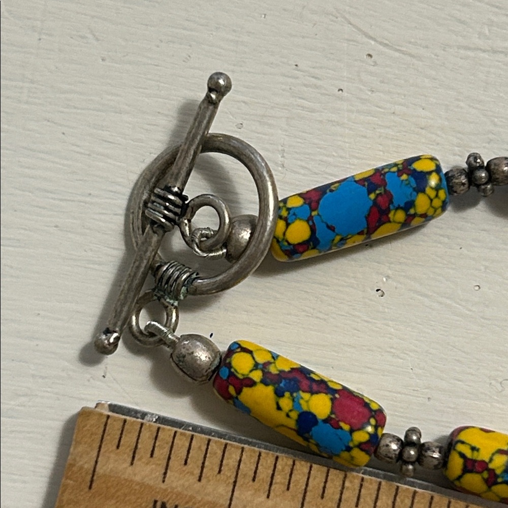 Millefiori Krobo beads handcrafted necklace - Picture 5 of 6